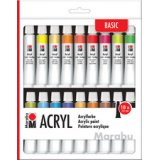 Kit de peinture acrylique, 18 x 12 ml, assorti