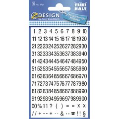 Stickers ZDesign - chiffres 0-9 film noir - Pochette de 244