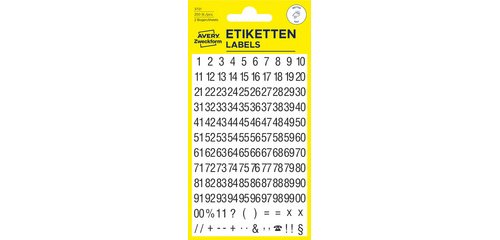 ZDesign HOME Stickers chiffres, chiffres 1 à 99 + 00, noir