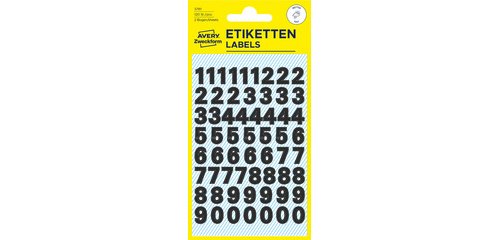 Stickers ZDesign - chiffres 0-9 film noir - Pochette de 244