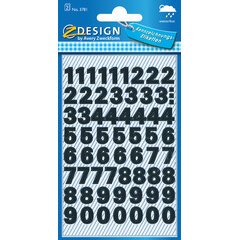 Stickers ZDesign - chiffres 0-9 film noir - Pochette de 244