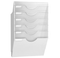 CEP Wall Display ReCeption, A4 size, 6 compartments, white