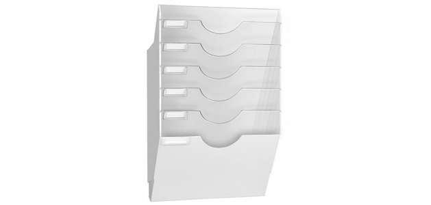 CEP Wandprospektständer ReCeption, A4-Format, 6 Fächer, Weiß