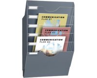 RecCeption by CEP wandfolderhouder met 5 compartimenten, grijs