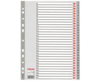 Intercalaires en plastique, numérique, A4, 1-31,gris