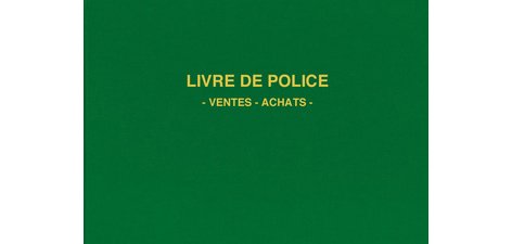 Registre 'Livre de police métaux précieux', 200 pages