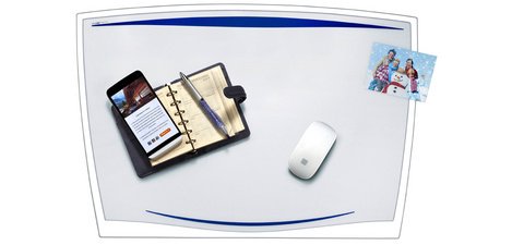 <rb> CEP Desk Mat ICE, 44.8 x 65.6 cm, glacier blue
