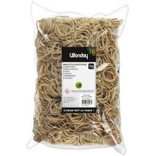 Rubberen elastiekjes breed natuurlijk 200 x 10 mm - zak van 1 kg