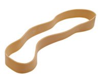 Rubberen elastiekjes breed natuurlijk 200 x 10 mm - zak van 1 kg