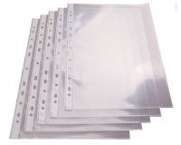 Pochette perforée, A4, PP, 50 microns, transparent