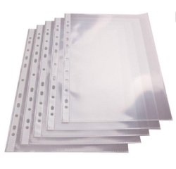 Gerperforeerde hoesjes, A4, PP, 70 micron, transparant