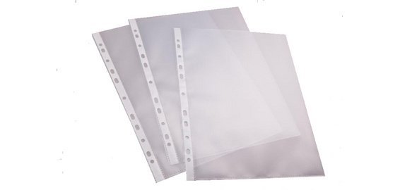 Pochette perforée, A4, film PP, grainé