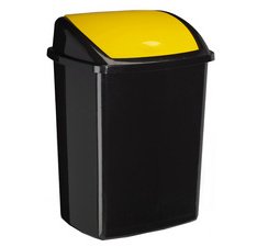 CEP Vuilnisbak ROSSIGNOL, klapdeksel, zwart