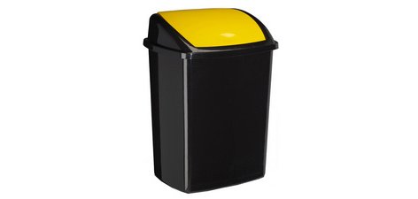 CEP Vuilnisbak ROSSIGNOL, klapdeksel, zwart