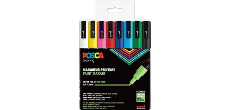 Marqueur à pigment PC-3M, étui de 4, couleurs douces