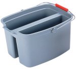 Seau double, 18 litres, PP, gris