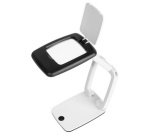 Loupe de table Pocket avec lumière LED, blanc/noir