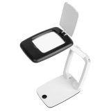 Loupe de table Pocket avec lumière LED, blanc/noir