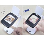 Loupe de table Pocket avec lumière LED, blanc/noir