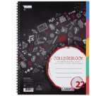 Cahier à spirale avec intercalaires 'COLLEGE', A4,