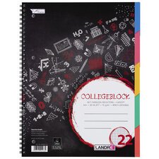 Spiraalschrift met tabbladen 'COLLEGE', A4,