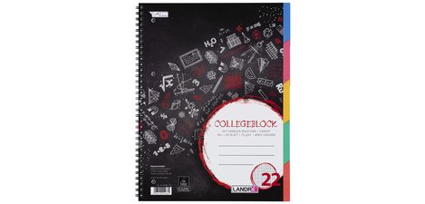 Cahier à spirale avec intercalaires 'COLLEGE', A4,