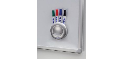 Marker holder for 4 markers, integrated eraser