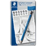Crayon Mars Lumograph, étui métallique de 12