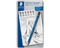 Crayon Mars Lumograph, étui métallique de 12