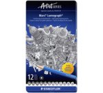 Crayon 100 Mars Lumograph, étui en métal de 12