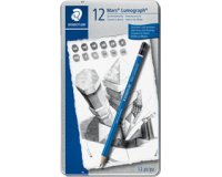 Crayon 100 Mars Lumograph, étui en métal de 12