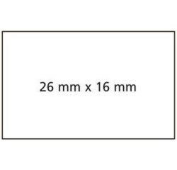 Etiquette pour pince à étiqueter, 26 x 16 mm, jaune