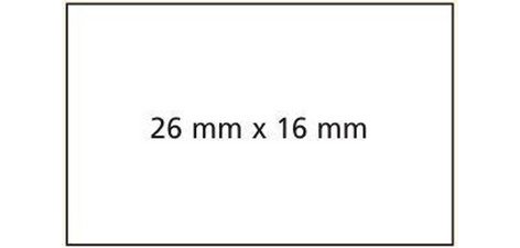 Etiquette pour pince à étiqueter, 26 x 16 mm, jaune