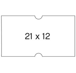 Etiquette pour pince à étiqueter, 21 x 12 mm, blanc