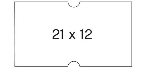 Etiquette pour pince à étiqueter, 21 x 12 mm, blanc