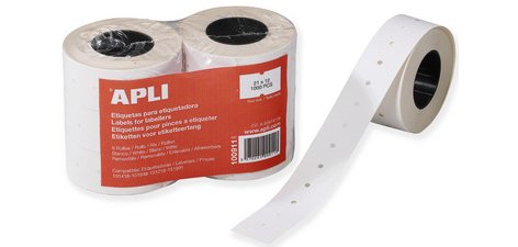 Etiquette pour pince à étiqueter, 26 x 16 mm, blanc