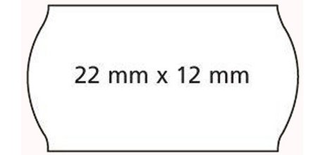 Etiquette pour pince à étiqueter, 26 x 12 mm, blanc