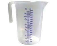 Pichet gradué, transparent, contenu: 1 litre