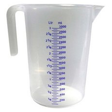 Pichet gradué, transparent, contenu: 1 litre