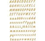 stickers alphabétique A-Z, or, film résistant aux