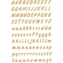 stickers alphabétique A-Z, or, film résistant aux