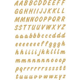 stickers alphabétique A-Z, or, film résistant aux