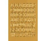 stickers alphabétique A-Z, film or, 12 mm de hauteur