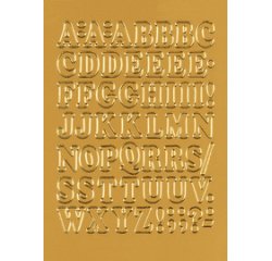stickers alphabétique A-Z, film or, 12 mm de hauteur