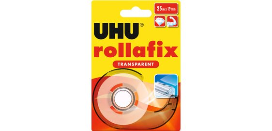 Kleefband rollafix met verdeler - transparant