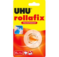 Ruban adhésif rollafix 19 mm x 25 m, transparent