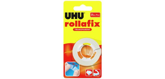 Rollafix adhesive tape 19 mm x 25 m, transparent