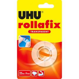 Ruban adhésif rollafix 19 mm x 25 m, transparent