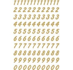 Etiquette HERMA 4151 chiffres 0-9 doré/transparent 8mm 200 pcs