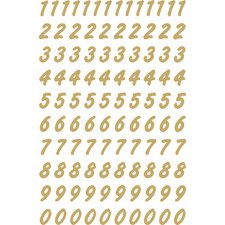 stickers chiffres 0-9, film transparent,